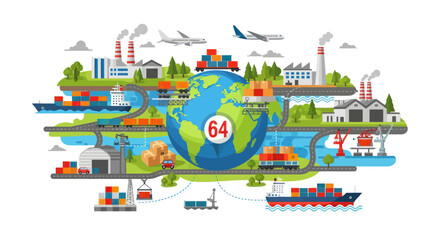 Global Logistics and Supply Chain Network - Worldwide Shipping and Transport