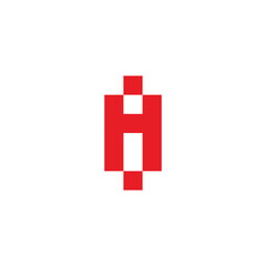 Obraz premium Letter Hi iH H i squares symbol simple logo vector