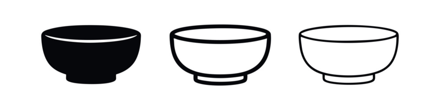 Minimalist Ceramic Tea Cup or Small Bowl Icon Pack