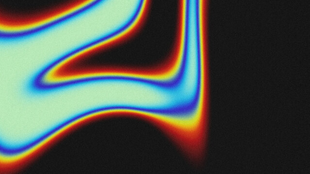 A modern abstract background featuring smooth thermal gradient waves in cyan, blue, yellow, and orange, overlaid with fine-grained noise texture.