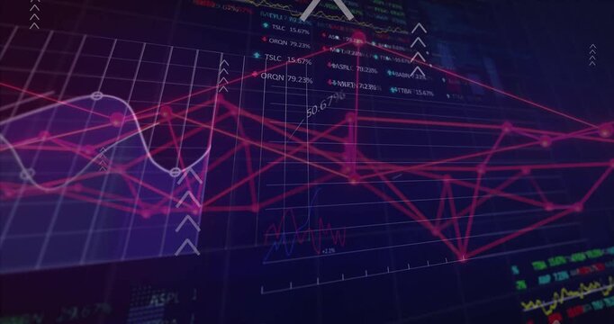 incoming market data updating, central pink network reconfiguring and pulsing nodes, showing 16