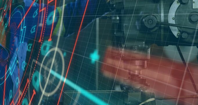 HUD sweeping, operator reaching up adjusting spindle, clamping workpiece, cutter engaging metal