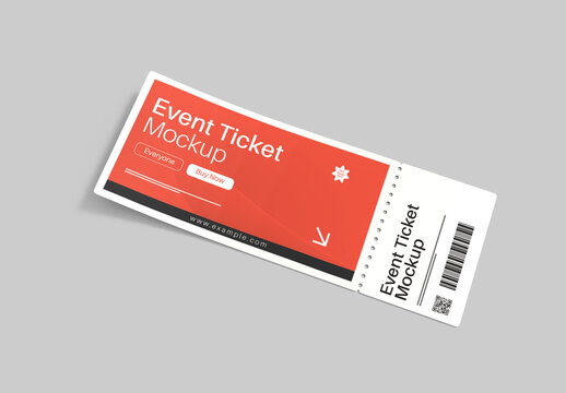 Modern Event Ticket Mockup Template