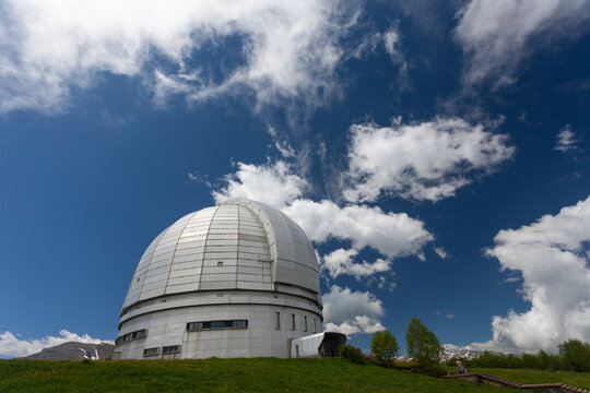 Radioastronomy Observatory "Zelenchukskaya", Russian, Caucasus. The main tool of observatory RTF-32 radio telescope is used in national and international astronomical supervision