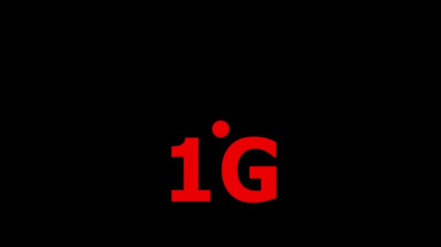 Abstract glowing neon 1G signal icon on black background wireless connectivity technology concept digital. network signal on black background for technology and communication concepts.