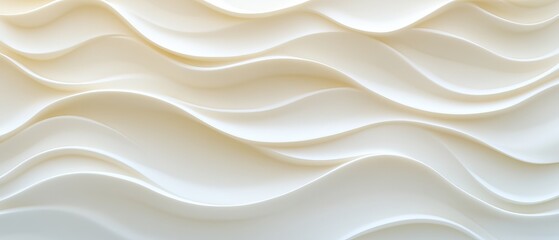 Fototapeta premium Elegant Monochrome Wave Pattern Background Featuring Soft Gradient Shades from Beige to Warm Cream