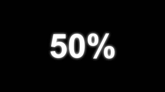 Count up from 0% to 100% on ,number counter loading bar animation of 0 to 100 percent. simple counter animation.