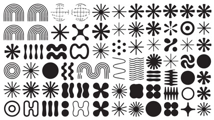Fototapeta premium Abstract Geometric Shapes Vector Set for Modern Design Projects