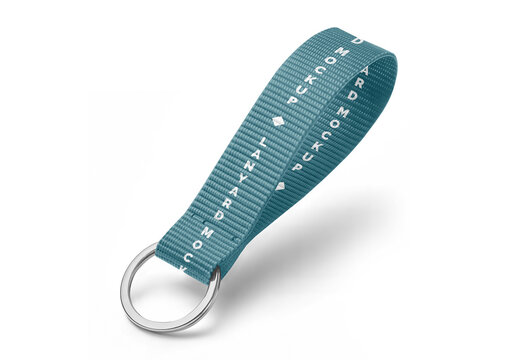 Fabric keychain strap Mockup