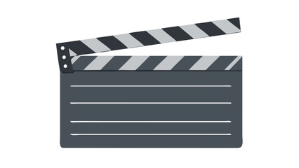 Fototapeta premium Movie Clapperboard Icon for Film Production, Cinema and Video Shooting Concept