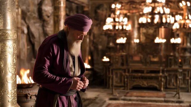 Aaron Became a Priest For the Israelites. Biblical Story Illustration