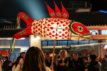Traditional Chinese Fish Lantern in Festival Celebration © zhouyilu
