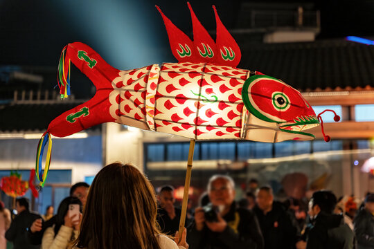 Traditional Chinese Fish Lantern in Festival Celebration