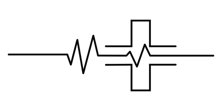 RC Circuit Schematic Symbol - Resistor and Capacitor Electronic Component Diagram