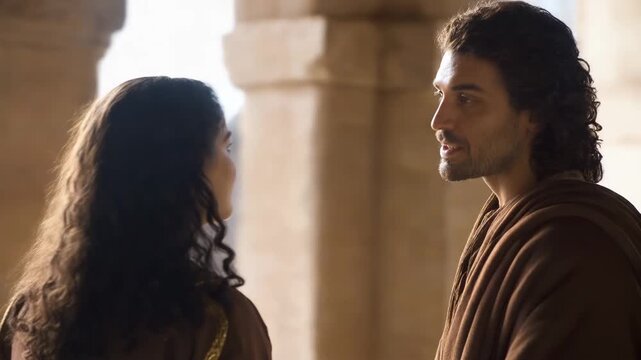 Seduction of Potiphar's wife who was passionate about the handsome Joseph, Biblical story