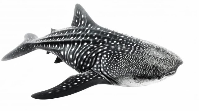 Whale Shark Isolated on White Background