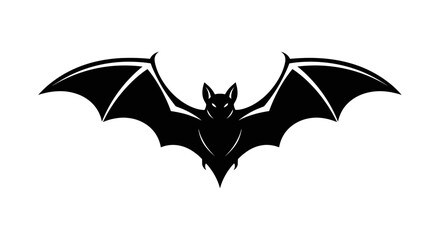 Fototapeta premium Black silhouette of a flying bat.