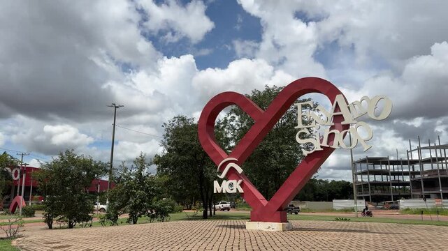 Sinop, Mato Grosso, Brazil, 03062026 - Heart of Sinop at the roundabout on Avenida Bruno Martini.