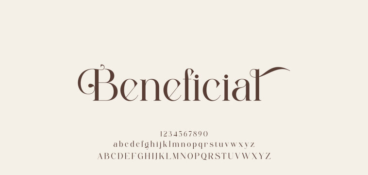 Lettering Minimalist Fashion. Elegant alphabet letters serif font and number. Typography fonts regular uppercase, lowercase.