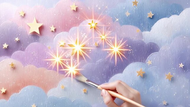 ?Transforming a cloudy sky with star magic: enchanting brush painting technique
