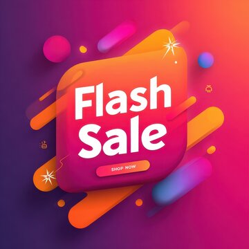Vibrant Flash Sale Banner Template for Web and Social Media