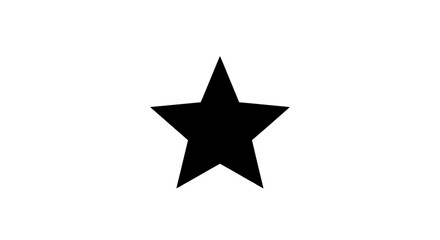 Obraz premium Black star shape symbol icon.