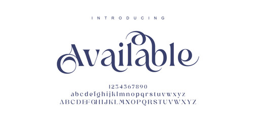 Elegant ligature alphabet letters font logo. Typography luxury classic lettering serif fonts decorative wedding vintage retro logos, design for fashion,beauty shop and brand . vector illustration © Maheen
