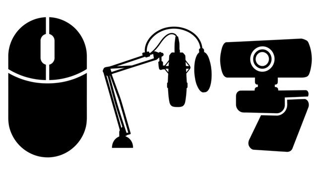 Computer Peripherals and Streaming Equipment Icons