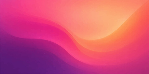 A vibrant abstract pink background features smooth glowing waves and colorful curves of purple and blue light, creating a bright motion texture for a modern vector illustration wallpaper © MDNUR