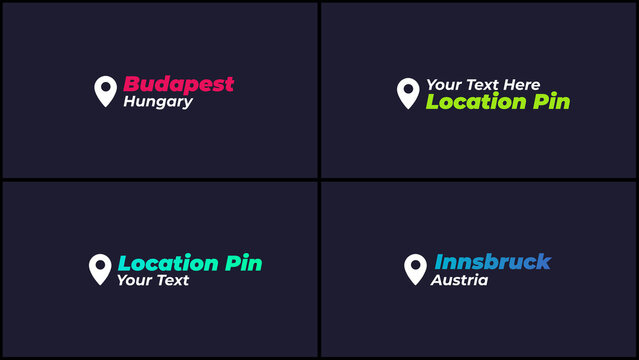Modern Travel Location Pin Identity Left Side