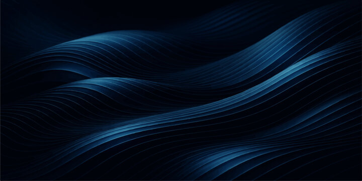A futuristic digital wallpaper featuring a flowing blue and purple fractal pattern with wavy motion lines and an energetic light curve over a dark black backdrop