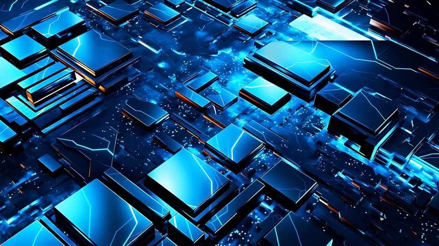 Digital technology Internet three-dimensional abstract background