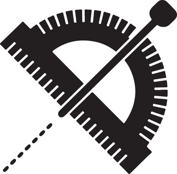 Mathematical Protractor Angle Measurement Icon