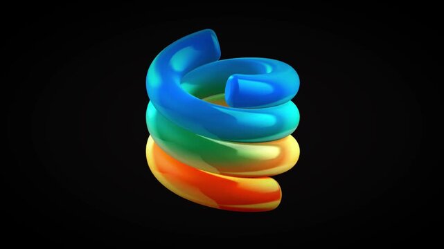 Cylindrical spiral shape with a vibrant multi-colored gradient fills the frame to represent the complexity of a circular economy and dynamic business processes