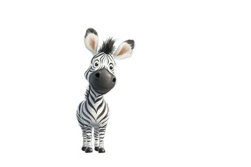 Fototapeta premium Funny Cartoon Zebra with a Long Neck