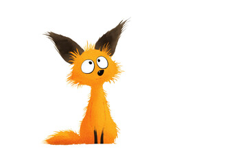 Fototapeta premium Funny Scruffy Fox with Googly Eyes