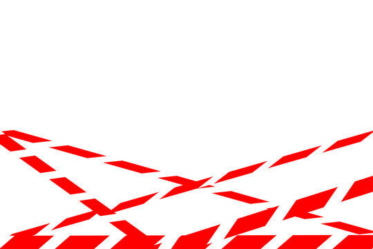 PNG warning tape red white stripes isolated transparent background Realistic crossed ribbon for danger zone restricted access and construction site overlay
