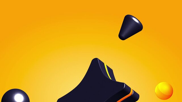 Macro shot of the upper section of a 3D star shape and cone against a glowing orange background focusing on sharp edges and smooth surfaces