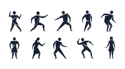 Fototapeta premium silhouettes of people
