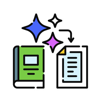 Text Summarization Icon Professional UI Symbol for AI Abstracting