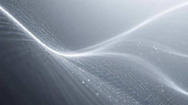 Abstract lines and particles on gradient background