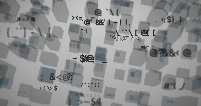 Animation of data processing over 3d cityscape