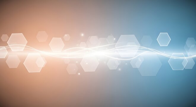 Fondo abstracto de atenci&oacute;n m&eacute;dica moderna con l&iacute;neas, puntos y hex&aacute;gonos.
 Concepto de plantilla de banner de innovaci&oacute;n m&eacute;dica.
 Flujo de olas.
 ilustraci&oacute;n.