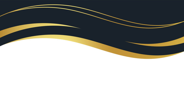 Abstract banner gold web banner waves vector in gold colors. Abstract swoosh texture benner poster eps10