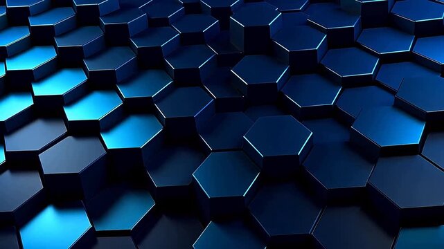 Digital silver 3d honeycomb structure hexagonal  background