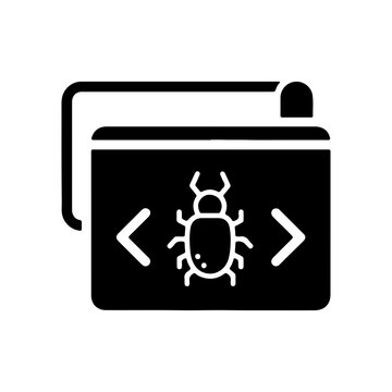 Debugging code bug symbol representing software testing and error fixing Vector illustration