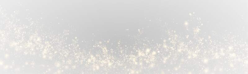 Bright shimmering particles scatter in soft glowing abstract composition. PNG overlay creates depth. Ideal for festive designs.  © Freesstock