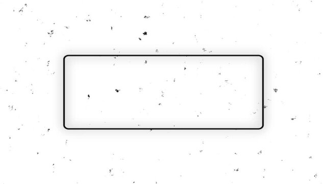 Blank Rounded Rectangle Frame With Grunge Texture.