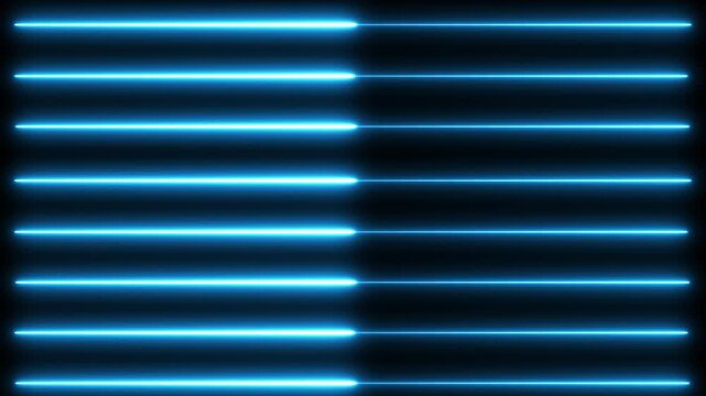 Blue neon laser lines scanning movement