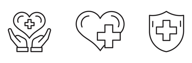 Fototapeta premium Medical care and protection symbols